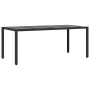 Conjunto de Comedor de Jardín de 7 Piezas Negra de Poliratán de , Sillas de jardín - Ref: Foro24-3365396, Precio: 421,89 €
