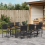 Juego de Comedor de Jardín de 9 Piezas Negro Poliratán de , Sillas de jardín - Ref: Foro24-3365399, Precio: 517,59 €