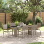 Conjunto de comedor de jardín de 7 piezas  Gris Poliratán | Foro24.es | Tu tienda online para hogar, jardín y más Foro24.es