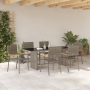 Conjunto de comedor de jardín de 7 piezas  Gris Poliratán | Foro24.es | Tu tienda online para hogar, jardín y más Foro24.es