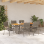 Conjunto de Comedor de Jardín  de 7 Piezas Gris Poliratán | Foro24.es | Tu tienda online para hogar, jardín y más Foro24.es
