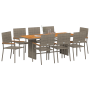 Juego de Comedor de Jardín  de 9 Piezas Gris Poliratán | Foro24.es | Tu tienda online para hogar, jardín y más Foro24.es