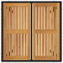 Set de Comedor de Jardín 3 Piezas Acacia de Ratan Sintético Negro de , Sillas de jardín - Ref: Foro24-3365434, Precio: 222,42...