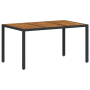 Juego de Comedor de Jardín de 7 Piezas Ratan Polipropileno Negro Acacia de , Sillas de jardín - Ref: Foro24-3365440, Precio: ...