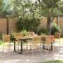 Juego de Comedor de Jardín de 7 Piezas Beige Poliratán Acacia de , Sillas de jardín - Ref: Foro24-3365468, Precio: 593,64 €