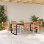 Juego de Comedor de Jardín de 7 Piezas Beige Poliratán Acacia de , Sillas de jardín - Ref: Foro24-3365468, Precio: 593,64 €