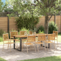 Juego de Comedor de Jardín de 9 Piezas Beige de Polirratan y Acacia de , Sillas de jardín - Ref: Foro24-3365471, Precio: 707,...