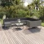 11-teiliges Gartenmöbel-Set und graue synthetische Rattankissen von vidaXL, Gartensets - Ref: Foro24-3094506, Preis: 889,59 €...