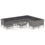 11-teiliges Gartenmöbel-Set und graue synthetische Rattankissen von vidaXL, Gartensets - Ref: Foro24-3094506, Preis: 889,59 €...
