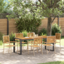 Juego de Comedor de Jardín de 7 Piezas Beige Polyratán Acacia de , Sillas de jardín - Ref: Foro24-3365486, Precio: 627,63 €