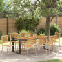 Juego de Comedor de Jardín de 9 Piezas Beige Poliratán Acacia de , Sillas de jardín - Ref: Foro24-3365489, Precio: 743,77 €, ...