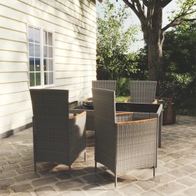 5-piece garden dining set with gray synthetic rattan cushions by vidaXL, Garden sets - Ref: Foro24-3094935, Price: 451,49 €, ...