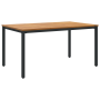 Set de Comedor de Jardín de 7 Piezas en Polirratán Negro y Acacia | Foro24.es | Tu tienda online para hogar, jardín y más Foro24.es