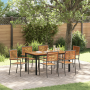 Juego de Comedor de Jardín  de 7 piezas Gris Poliratan Acacia | Foro24.es | Tu tienda online para hogar, jardín y más Foro24.es