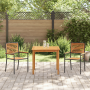Juego de Comedor de Jardín de 3 Piezas Negro Polirratán Acacia de , Sillas de jardín - Ref: Foro24-3365511, Precio: 234,76 €