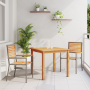 Juego de Comedor de Jardín de 3 Piezas Gris de Polirratán y Acacia | Foro24.es | Tu tienda online para hogar, jardín y más Foro24.es