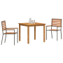 Juego de Comedor de Jardín de 3 Piezas Gris de Polirratán y Acacia | Foro24.es | Tu tienda online para hogar, jardín y más Foro24.es