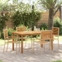 Conjunto de comedor de jardín de 5 piezas Beige Poliratán Acacia de , Sillas de jardín - Ref: Foro24-3365519, Precio: 389,26 ...