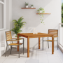 Conjunto de Comedor de Jardín de 3 Piezas Gris de Polirratán y Acacia de , Sillas de jardín - Ref: Foro24-3365530, Precio: 24...