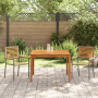 Conjunto de Comedor de Jardín de 3 Piezas Gris de Polirratán y Acacia de , Sillas de jardín - Ref: Foro24-3365530, Precio: 24...