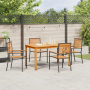 Conjunto de Comedor de Jardín de 5 Piezas de en Rattan