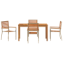 Juego de Comedor de Jardín de 5 Piezas en Beige de Poliratán y Acacia de , Sillas de jardín - Ref: Foro24-3365537, Precio: 40...