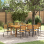 Juego de Comedor de Jardín de 9 Piezas Negro de Polirratán de Acacia de , Sillas de jardín - Ref: Foro24-3365544, Precio: 646...