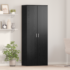 Mueble Alto de Roble Negro 70x35x180 cm Madera de , Taquillas y armarios de almacenamiento - Ref: Foro24-3365566, Precio: 168...