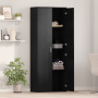 Mueble Alto de Roble Negro 70x35x180 cm Madera de , Taquillas y armarios de almacenamiento - Ref: Foro24-3365566, Precio: 168...