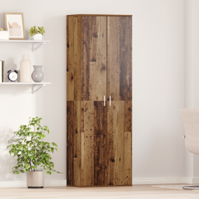Alto Gabinete Madera Vieja 60x35x180 cm Madera Ingenierizada