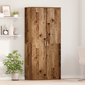 Alto Almacenamiento Madera Vieja 80x39x178 cm Madera Sólida de , Zapateros y organizadores de calzado - Ref: Foro24-3365570, ...