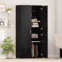 Alto de de Roble Negro 80x39x178 cm Madera Ingenierizada de , Zapateros y organizadores de calzado - Ref: Foro24-3365572, Pre...