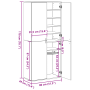 Mostrador Alto de Roble Artesanal 80x39x178 cm Madera Buena de , Zapateros y organizadores de calzado - Ref: Foro24-3365571, ...
