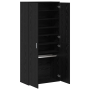 Alto de de Roble Negro 80x39x178 cm Madera Ingenierizada de , Zapateros y organizadores de calzado - Ref: Foro24-3365572, Pre...