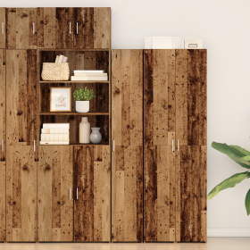 Armario Alto Madera Vieja 30x42.5x185 cm Madera Ingenierizada de , Aparadores - Ref: Foro24-3365576, Precio: 124,82 €, Descue...
