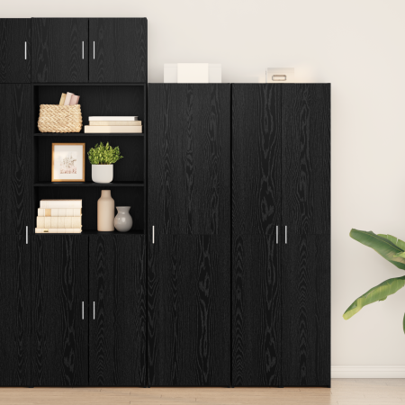 Altillo Roble Negro 50x42.5x185 cm Madera Ingeniada de , Aparadores - Ref: Foro24-3365587, Precio: 165,87 €, Descuento: %