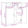 Armario de almacenamiento Roble 80x42.5x93.5 cm Madera de calidad de , Aparadores - Ref: Foro24-3365600, Precio: 144,39 €, De...