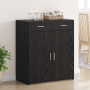 Armario de almacenamiento Roble Negro 80x42.5x93.5 cm Madera Ingenierada de , Aparadores - Ref: Foro24-3365601, Precio: 148,7...