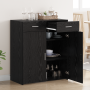 Armario de almacenamiento Roble Negro 80x42.5x93.5 cm Madera Ingenierada de , Aparadores - Ref: Foro24-3365601, Precio: 148,7...