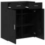 Armario de almacenamiento Roble Negro 80x42.5x93.5 cm Madera Ingenierada de , Aparadores - Ref: Foro24-3365601, Precio: 148,7...