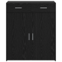 Armario de almacenamiento Roble Negro 80x42.5x93.5 cm Madera Ingenierada de , Aparadores - Ref: Foro24-3365601, Precio: 148,7...