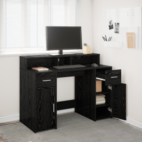 Escritorio Negro Roble 120x55x91 cm Madera Ingenierizada de , Escritorios - Ref: Foro24-3365609, Precio: 182,56 €, Descuento: %