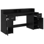 Escritorio Roble Negro 160x55x91 cm Madera Elaborada de , Escritorios - Ref: Foro24-3365615, Precio: 220,83 €, Descuento: %