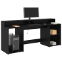 Escritorio Roble Negro 200x55x91 cm Madera Elaborada de , Escritorios - Ref: Foro24-3365616, Precio: 199,12 €, Descuento: %