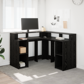 Escritorio Roble negro 130x130x91 cm Madera elaborada de , Escritorios - Ref: Foro24-3365617, Precio: 226,29 €, Descuento: %