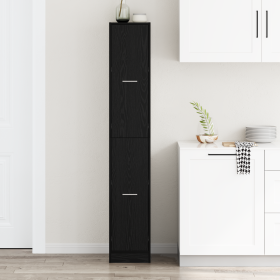 Cabinet de boticario Roble Negro 30x41x174.5 cm Madera engineered de , Taquillas y armarios de almacenamiento - Ref: Foro24-3...