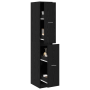 Cabinet de boticario Roble Negro 30x41x174.5 cm Madera engineered de , Taquillas y armarios de almacenamiento - Ref: Foro24-3...