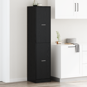 Armario de Boticario Roble Negro 40x41x174.5 cm Madera de Ingeniería de , Taquillas y armarios de almacenamiento - Ref: Foro2...