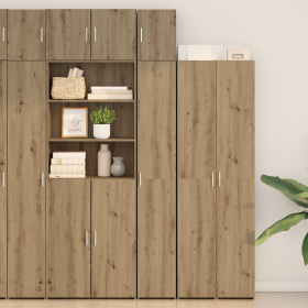 Armario de Almacenamiento Slim Roble Artesanal 30x42.5x225 cm Madera Elaborada de , Aparadores - Ref: Foro24-3365628, Precio:...