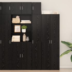 Armario Slim de Roble Negro 30x42.5x225 cm Madera Elaborada de , Aparadores - Ref: Foro24-3365629, Precio: 167,38 €, Descuent...